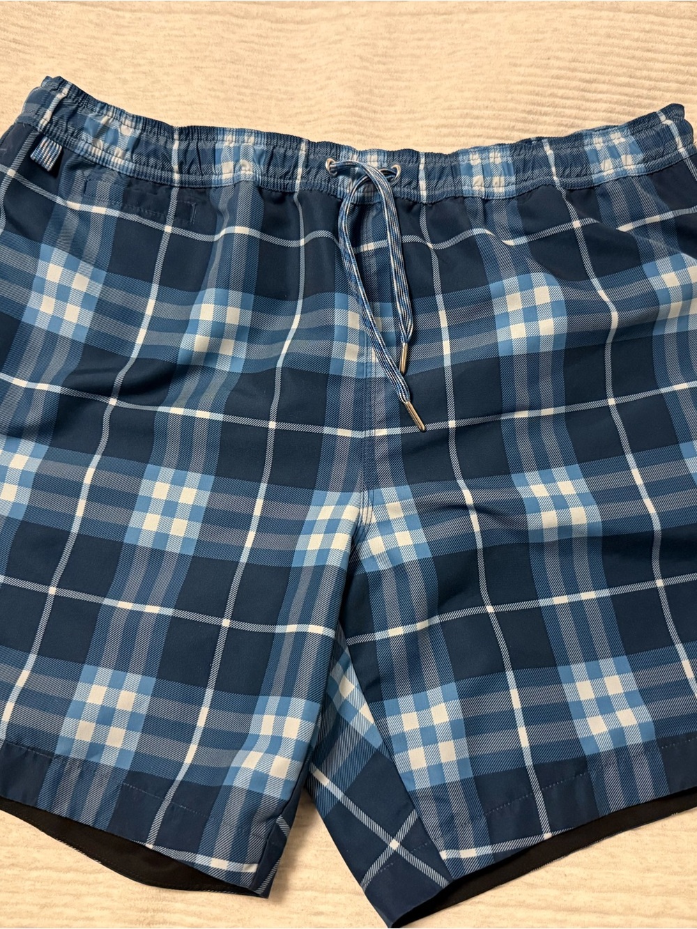Burberry Blue Novacheck Men’s Swim Shorts, size Large